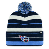 Tennessee Titans '47 Powerline Cuffed Knit Hat with Pom Navy