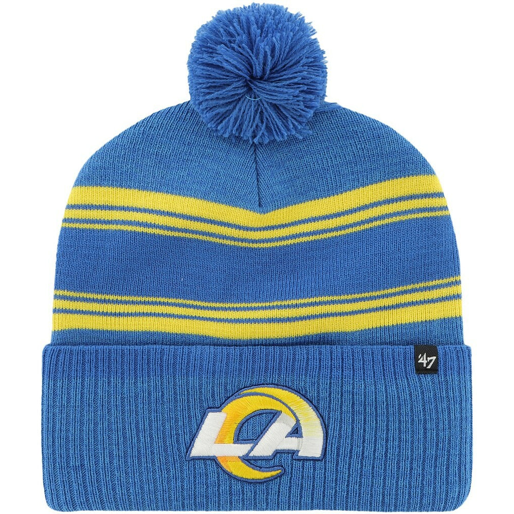 Los Angeles Rams '47 Fadeout Cuffed Knit Hat with Pom Royal