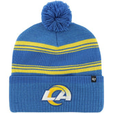 Los Angeles Rams '47 Fadeout Cuffed Knit Hat with Pom Royal