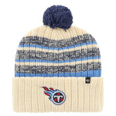 Tennessee Titans '47 Tavern Cuffed Knit Hat with Pom Cream