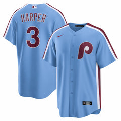 MLB Bryce Harper Philadelphia Phillies Nike Alternate Replica Jersey - Light Blue