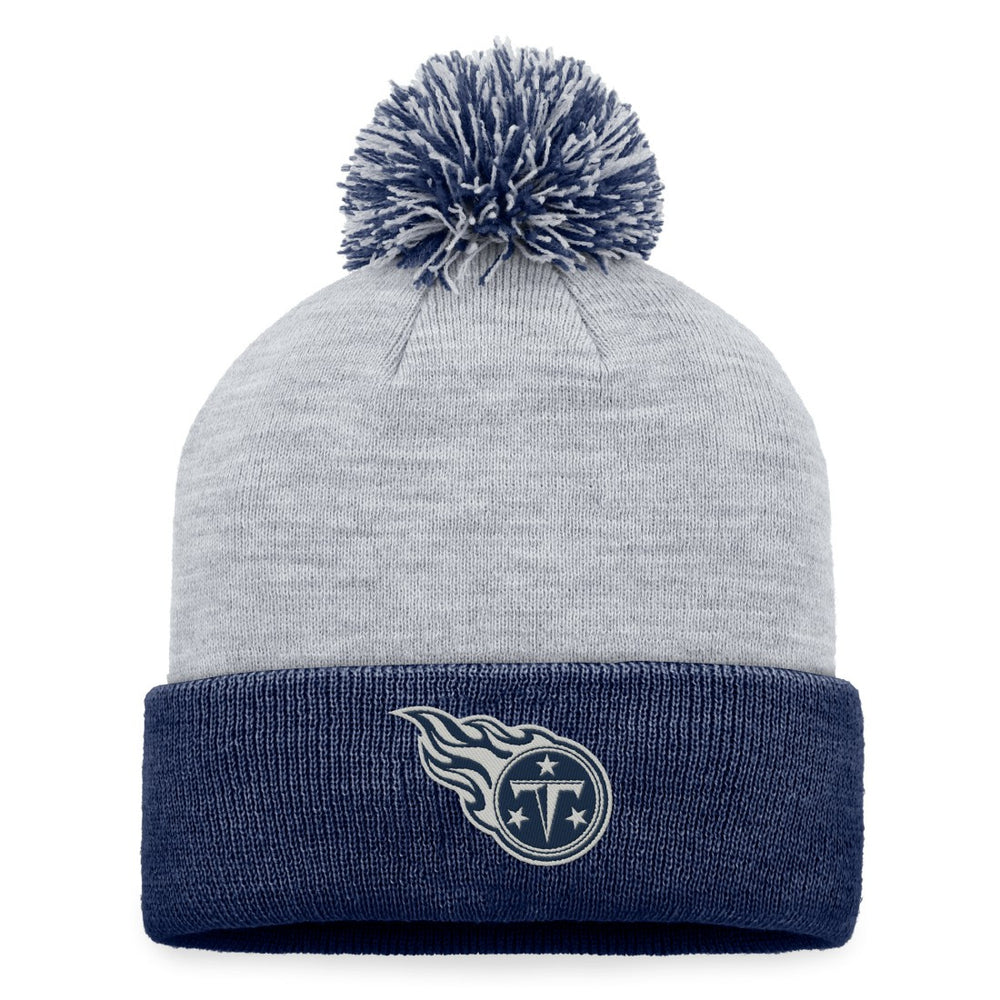 Tennessee Titans Women's Cuffed Knit Hat with Pom Gray