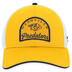 NHL Nashville Predators Fanatics Fundamental Adjustable Hat - Gold/White