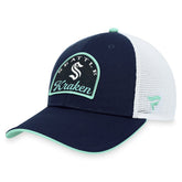 NHL Seattle Kraken Fanatics Fundamental Adjustable Hat - Deep Sea Blue/White