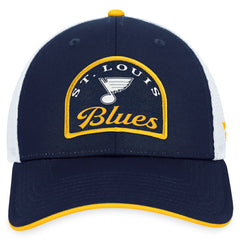 NHL St. Louis Blues Fanatics Fundamental Adjustable Hat - Navy/White