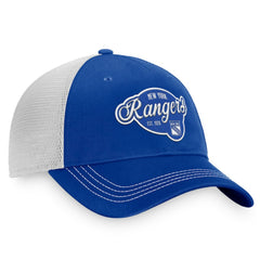 NHL New York Rangers Fanatics Women's Fundamental Trucker Adjustable Hat - Navy/White