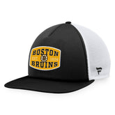 NHL Boston Bruins Fanatics Foam Front Patch Trucker Snapback Hat - Black/White
