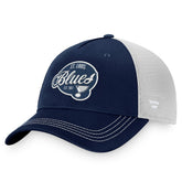 NHL St. Louis Blues Fanatics Women's Fundamental Trucker Adjustable Hat - Navy/White