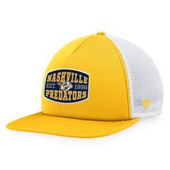 NHL Nashville Predators Fanatics Foam Front Patch Trucker Snapback Hat - Gold/White