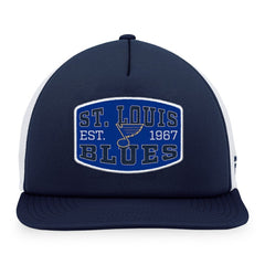 NHL St. Louis Blues Fanatics Foam Front Patch Trucker Snapback Hat - Navy/White