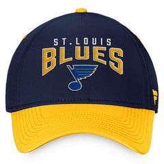NHL St. Louis Blues Fanatics Fundamental 2-Tone Flex Hat - Navy/Gold