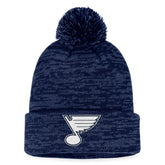 NHL St. Louis Blues Fanatics Fundamental Cuffed Knit Hat with Pom - Navy