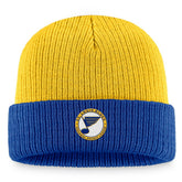 NHL St. Louis Blues Fanatics Heritage Vintage Cuffed Knit Hat - Gold/Blue