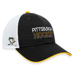 NHL Pittsburgh Penguins Fanatics Authentic Pro Alternate Jersey Trucker Adjustable Hat - Black
