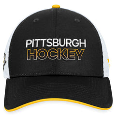 NHL Pittsburgh Penguins Fanatics Authentic Pro Alternate Jersey Trucker Adjustable Hat - Black