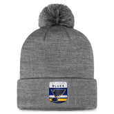 NHL St. Louis Blues Fanatics Authentic Pro Home Ice Cuffed Knit Hat with Pom - Gray
