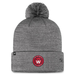 NHL Washington Capitals Fanatics Authentic Pro Home Ice Cuffed Knit Hat with Pom - Gray