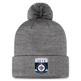 NHL Winnipeg Jets Fanatics Authentic Pro Home Ice Cuffed Knit Hat with Pom - Gray