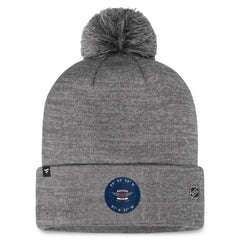 NHL Winnipeg Jets Fanatics Authentic Pro Home Ice Cuffed Knit Hat with Pom - Gray