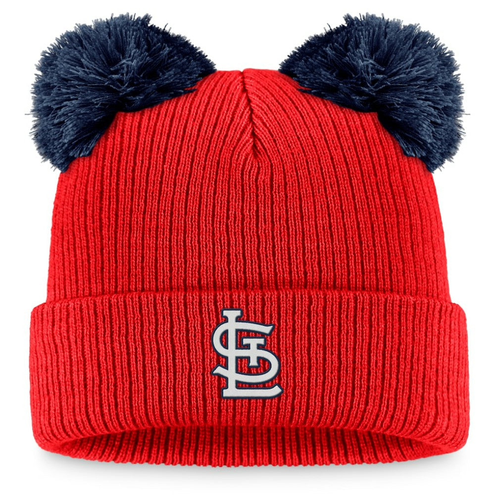 St. Louis Cardinals Fanatics Women's Double Pom Cuffed Knit Hat - Red/Navy Hats