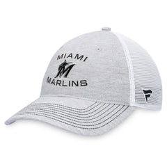 Miami Marlins Fanatics Trucker Adjustable Hat - Gray Hats