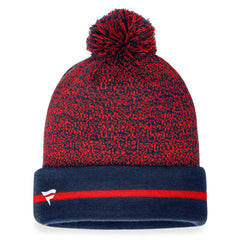 Boston Red Sox Fanatics Space-Dye Cuffed Knit Hat with Pom - Navy/Red Hats