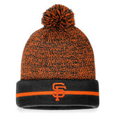 San Francisco Giants Fanatics Space-Dye Cuffed Knit Hat with Pom - Black/Orange Hats
