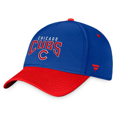 Chicago Cubs Fanatics Stacked Logo Flex Hat - Royal/Red Hats