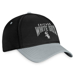 Chicago White Sox Fanatics Stacked Logo Flex Hat - Black/Gray Hats