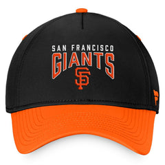 San Francisco Giants Fanatics Stacked Logo Flex Hat - Black/Orange Hats