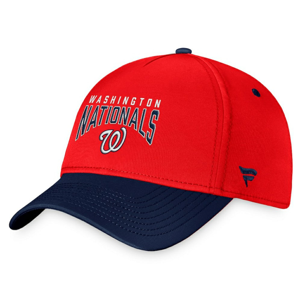 Washington Nationals Fanatics Stacked Logo Flex Hat - Red/Navy Hats