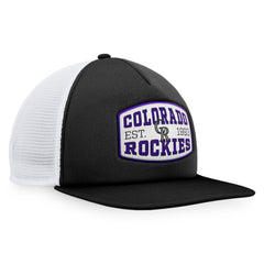 Colorado Rockies Fanatics Foam Front Patch Trucker Snapback Hat - Black Hats