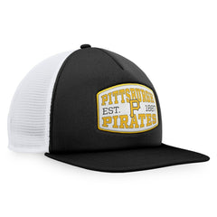 Pittsburgh Pirates Fanatics Foam Front Patch Trucker Snapback Hat - Black Hats
