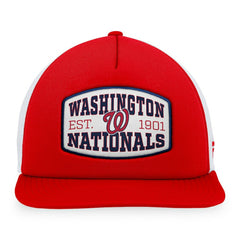 Washington Nationals Fanatics Foam Front Patch Trucker Snapback Hat - Red Hats