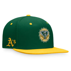 Athletics Fanatics Cooperstown Collection Two-Tone Fitted Hat - Kelly Green/Gold Hats