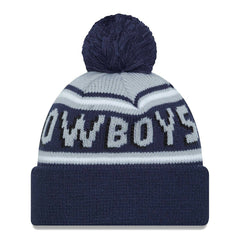Dallas Cowboys New Era Main Cuffed Knit Hat with Pom Navy