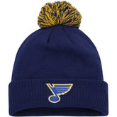 NHL St. Louis Blues adidas COLD.RDY Cuffed Knit Hat with Pom - Blue