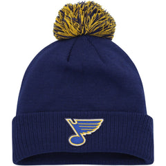 NHL St. Louis Blues adidas COLD.RDY Cuffed Knit Hat with Pom - Blue