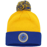 NHL St. Louis Blues adidas Women's Laurel Cuffed Knit Hat with Pom - Gold