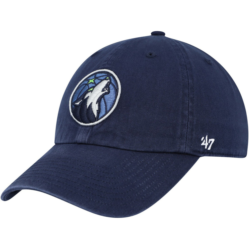 Minnesota Timberwolves '47 Core Logo Clean Up Adjustable Hat Navy