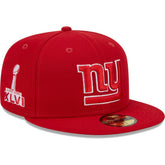 New York Giants New Era Super Bowl XLVI Main Patch 59FIFTY Fitted Hat Scarlet