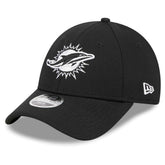 Miami Dolphins New Era Youth Main B-Dub 9FORTY Adjustable Hat Black