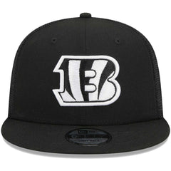 Cincinnati Bengals New Era Main Trucker 9FIFTY Snapback Hat Black