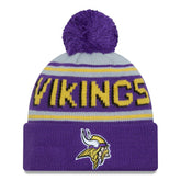 Minnesota Vikings New Era Main Cuffed Knit Hat with Pom Purple
