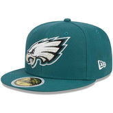 Philadelphia Eagles New Era Youth Main 59FIFTY Fitted Hat Midnight Green