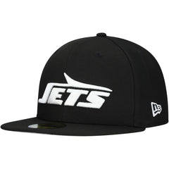 New York Jets New Era Main Patch 59FIFTY Fitted Hat Black