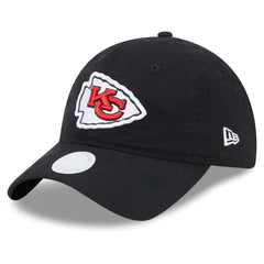 Kansas City Chiefs New Era Women's Main Core Classic 2.0 9TWENTY Adjustable Hat Black