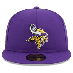 Minnesota Vikings New Era Main Patch 59FIFTY Fitted Hat Purple