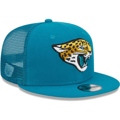 Jacksonville Jaguars New Era Youth Main Trucker 9FIFTY Snapback Hat Teal