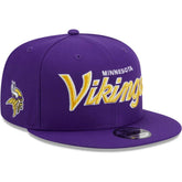 Minnesota Vikings New Era Main Script 9FIFTY Snapback Hat Purple
